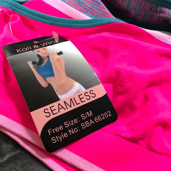 NEW Kali & Wins Pullon Sports Bra Seamless Sz M/L - Picture 4 of 5